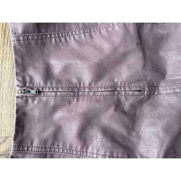 Free People Womens 4 Mini Modern Femme Mauve Vegan Faux Leather Mini Skirt‎ - Picture 9 of 11